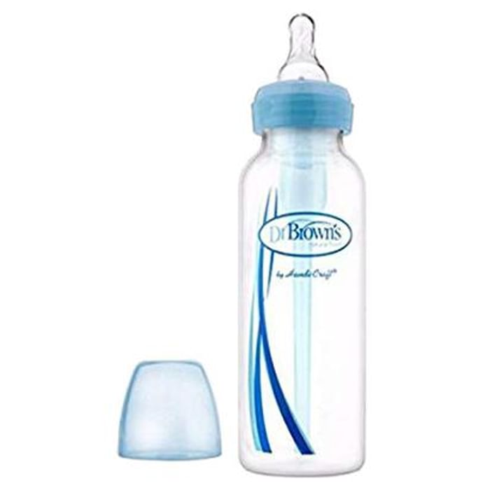 Dr Brown's Natural Flow Options Polypropylene Standard Neck Baby Feeding Bottle Blue