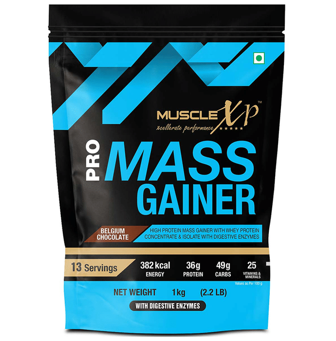MuscleXP Pro Mass Gainer (1kg Each) Belgium Chocolate