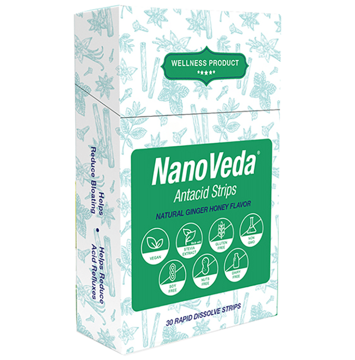 NanoVeda Antacid Strip (0.26 Each) Natural Ginger Honey