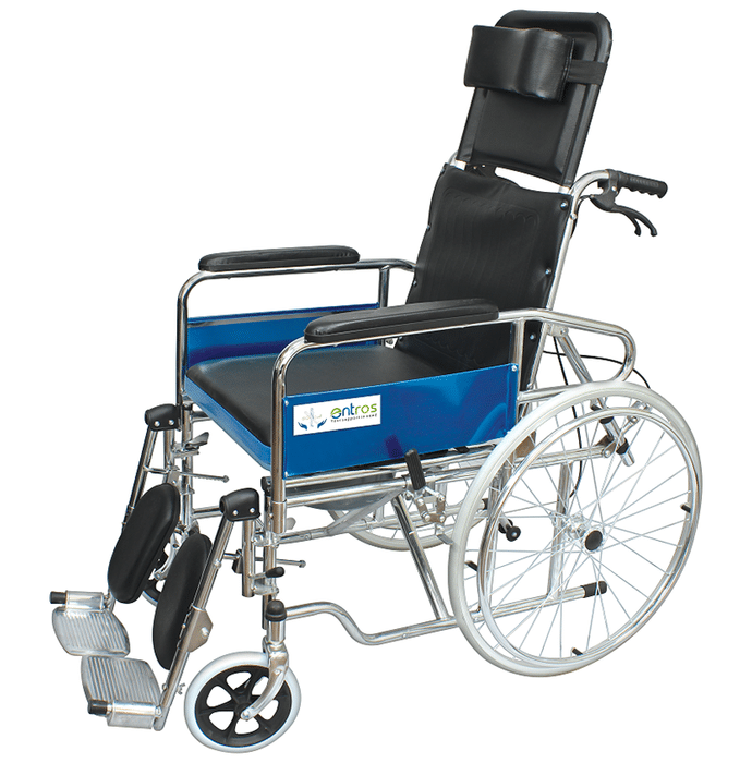 Entros KL608GCJ Foldable Recliner Wheelchair with Soft Commode Seat