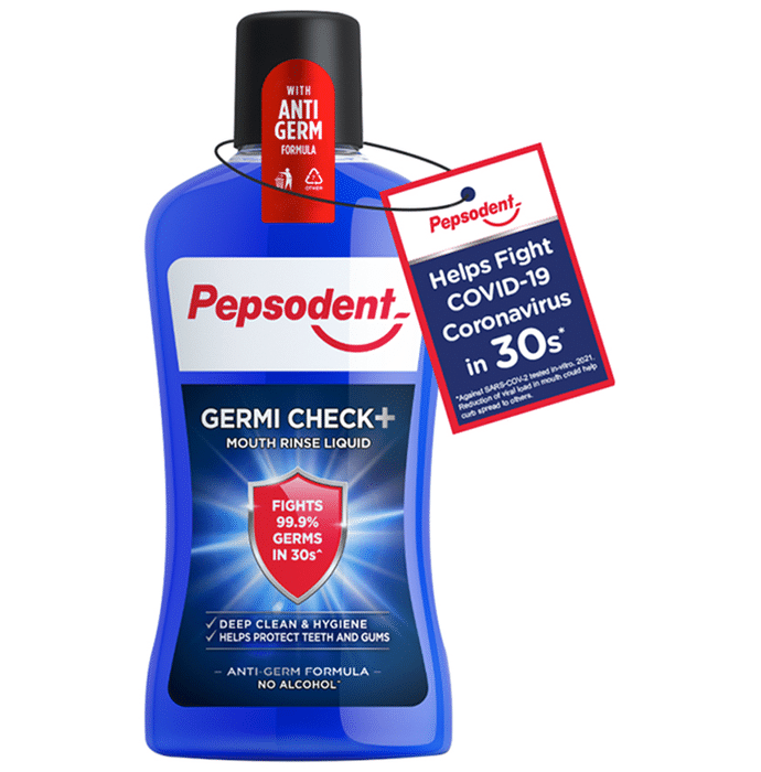 Pepsodent Germi Check+ Mouth Rinse Liquid