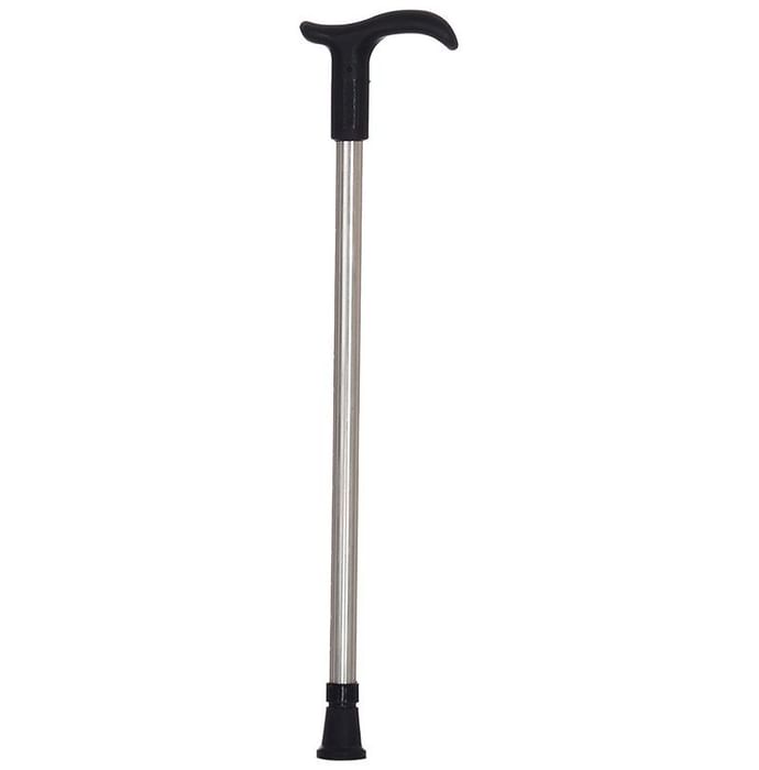 Medvision L Shape Walking Stick With Height Adjustable Brown Regular
