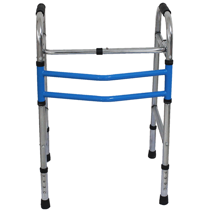 Fidelis Healthcare U Shape Adjustable Walker Mild Steel Blue