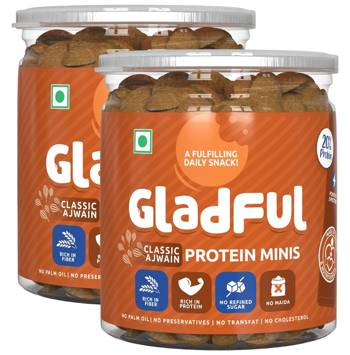 Gladful Protein Minis Cookie (150gm Each) Classic Ajwain