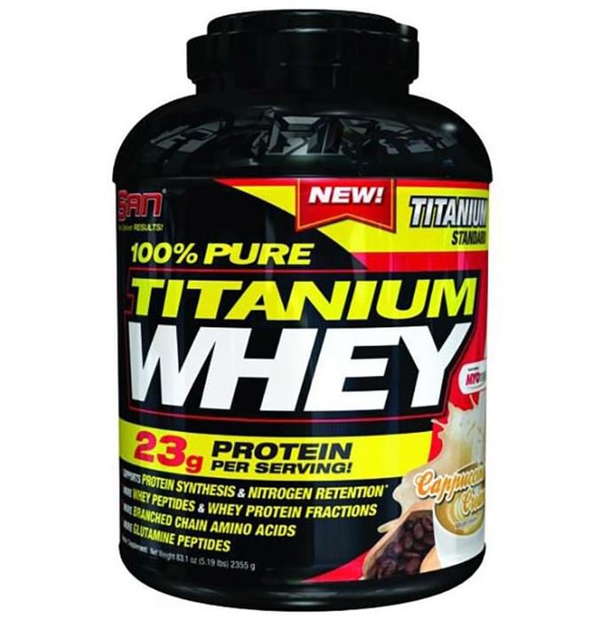 SAN 100% Pure Titanium Whey Protein Powder Cappuccino Cream