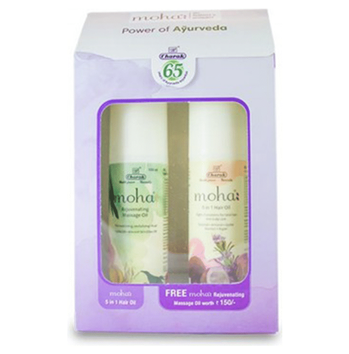 Moha 5 in 1 Hair Oil 100ml with Free Rejuvenating Massage Oil 100ml