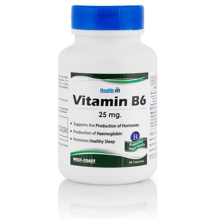 HealthVit Vitamin B6 25mg Capsule
