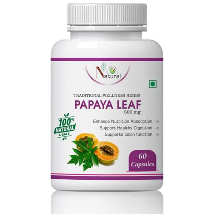 Natural Papaya Leaf 500mg Capsule