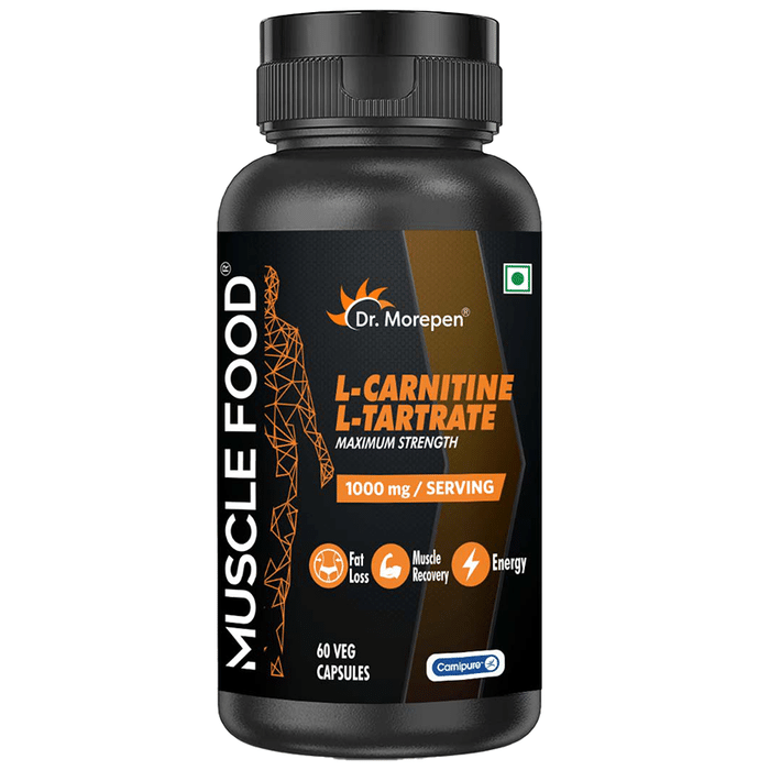 Dr. Morepen L-Carnitine L-Tartrate 1000mg Veg Capsule