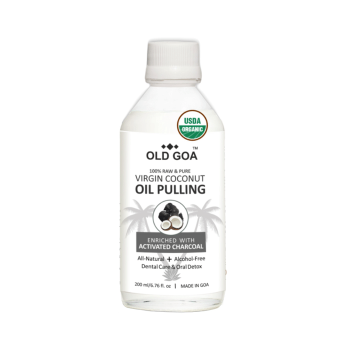 Old Goa 100% Raw and Pure Virgin Coconut Oil Pulling Enriched with Activated Charcoal