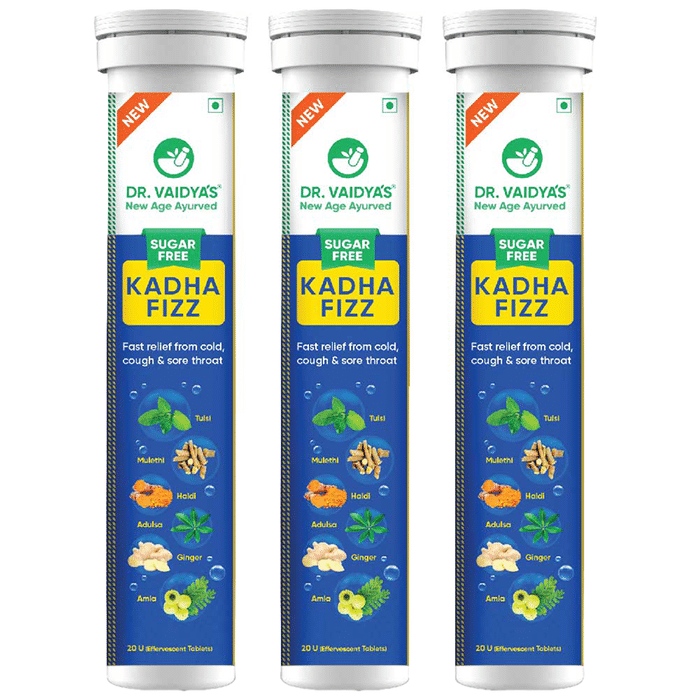 Dr. Vaidya's Kadha Fizz Effervescent Tablet (20 Each) Sugar Free