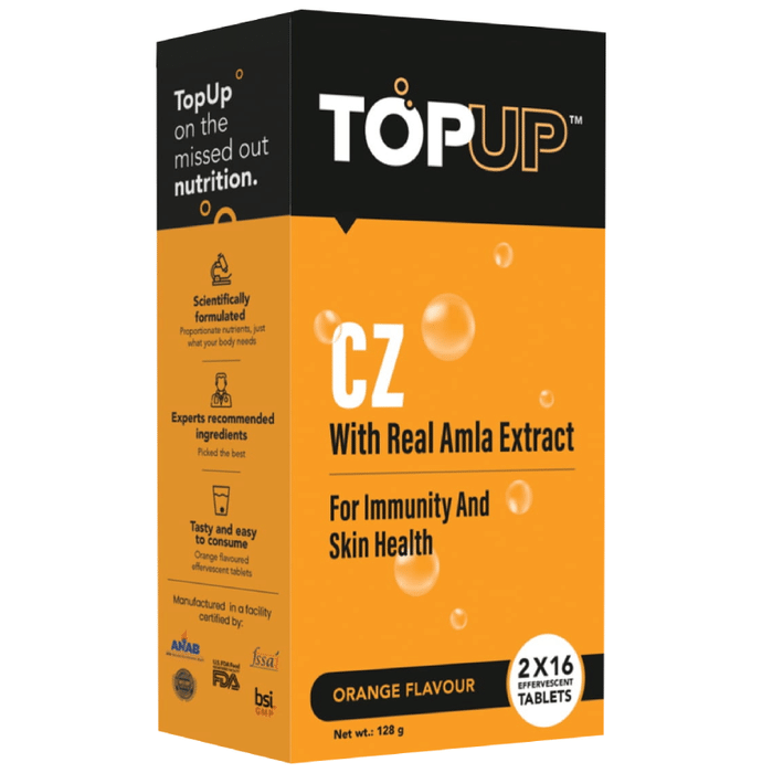 TopUp CZ Effervescent Tablet (16 Each) Orange