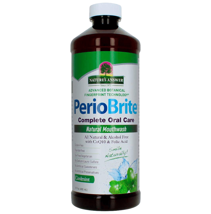 Nature's Answer Perio Brite Natural Mouth Wash Cool Mint Alcohol Free