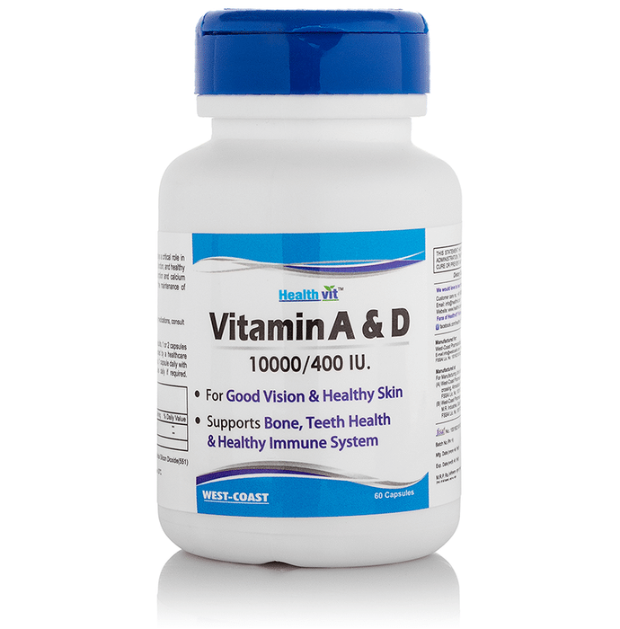 HealthVit Vitamin A & D 10000/400IU Capsule