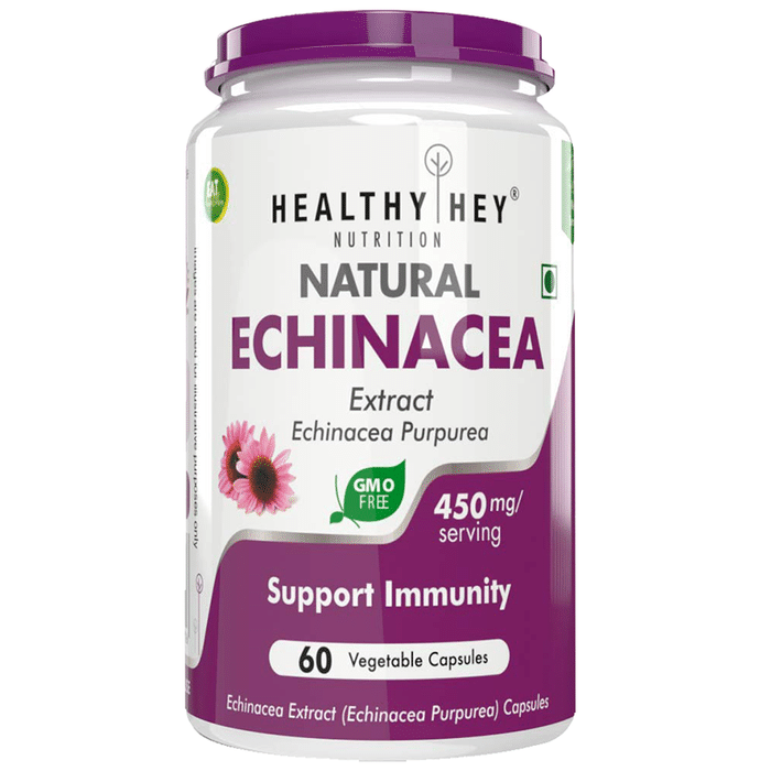 HealthyHey Nutrition Natural Echinacea Extract 450mg Vegetable Capsule