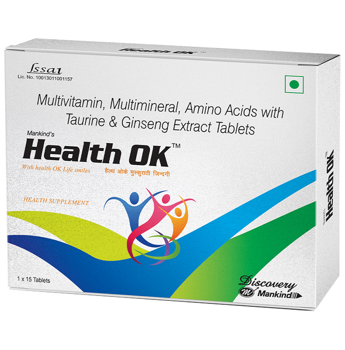 Health OK Multivitamin & Multimineral Tablet Improves Energy, Overall Health & Immunity Tablet