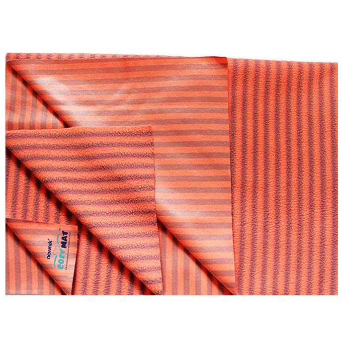 Newnik Cozymat Stripy Soft (Narrow Stripes) (Size: 70cm X 100cm) Medium Coral