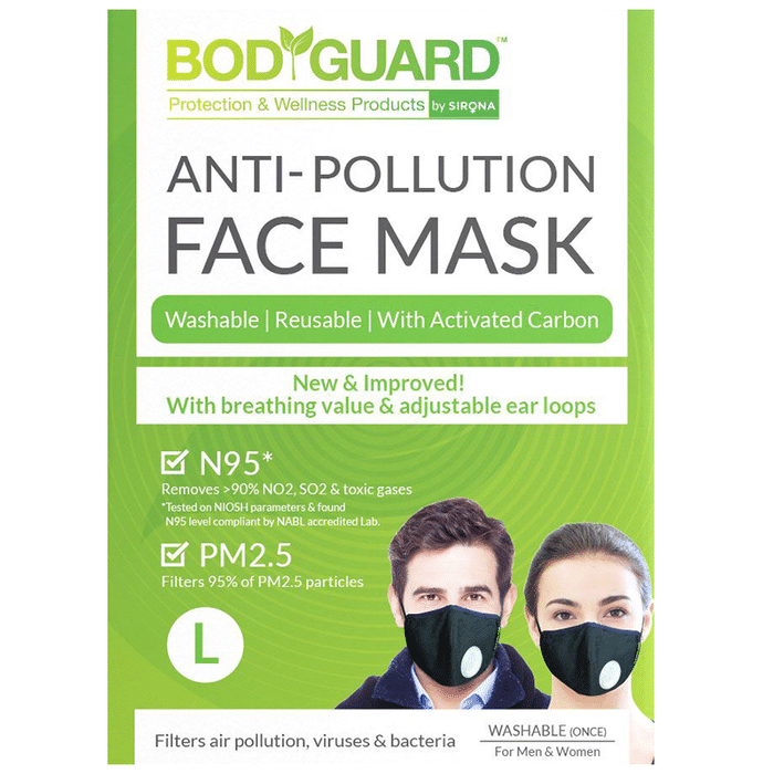 Bodyguard Large N95 + PM2.5 Anti-Pollution Face Mask with Valve & Activated Carbon