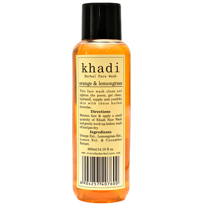 Khadi Herbal Face Wash Orange & Lemon Grass