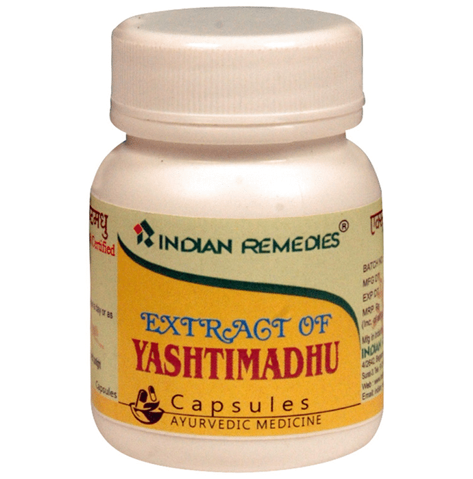 Indian Remedies Extract of Yashtimadhu Capsule
