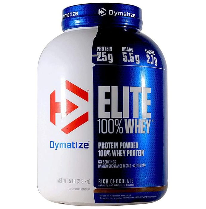 Dymatize Nutrition Elite 100% Whey Protein Powder Rich Chocolate