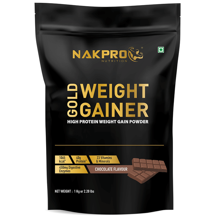 Nakpro Nutrition Gold Weight Gainer Powder Chocolate