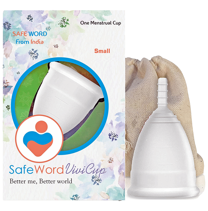 SafeWord Vivi Cup Premium Menstrual Cup Small Transparent