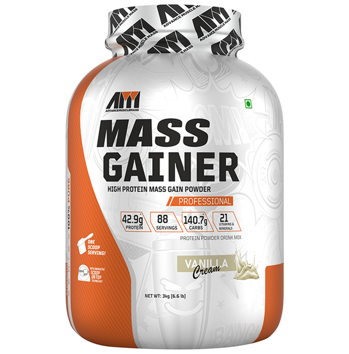 Advance MuscleMass High Protein Mass Gainer Powder Vanilla Cream