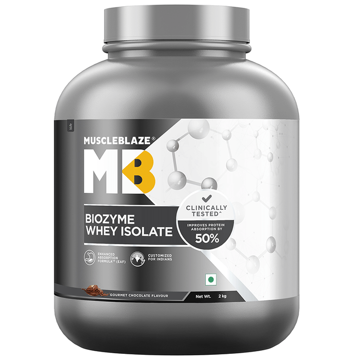 MuscleBlaze Biozyme Whey Isolate Powder Gourmet Chocolate