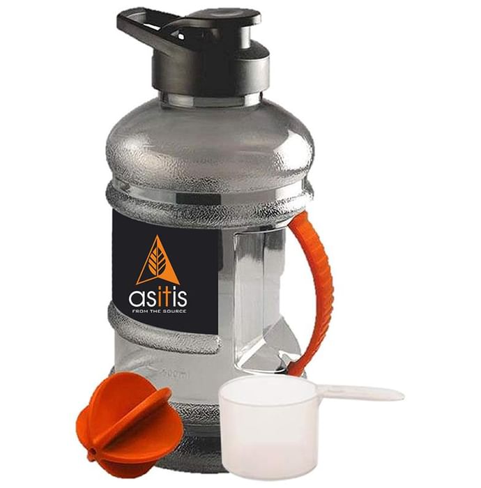 AS-IT-IS Shaker Bottle / Water Bottle 1.5 Litre with Mixer Ball and Scoop BPA Free