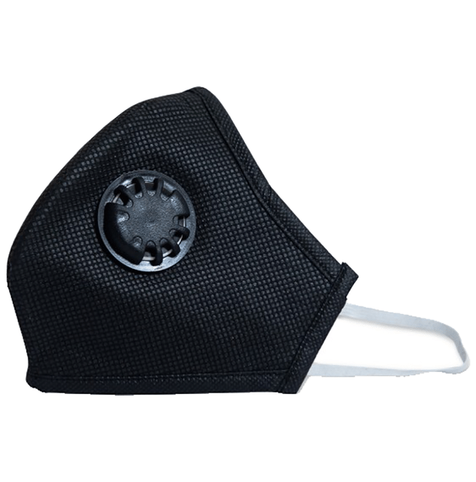 Advind Healthcare Smog Guard N95 Adult Mask with 1 Valve Free Size Black