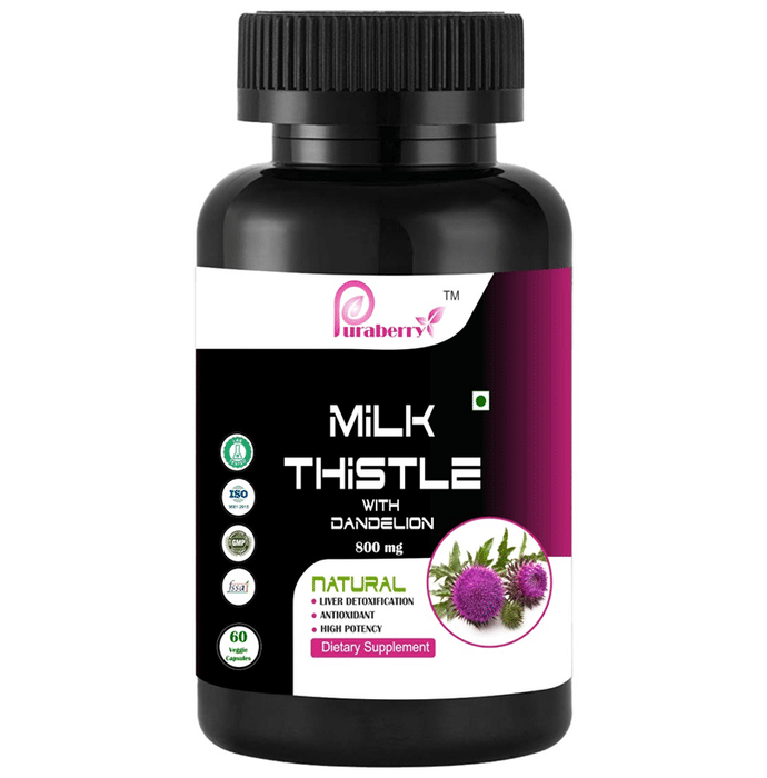 Puraberry Milk Thistle with Dandelion 800mg Veggie Capsule
