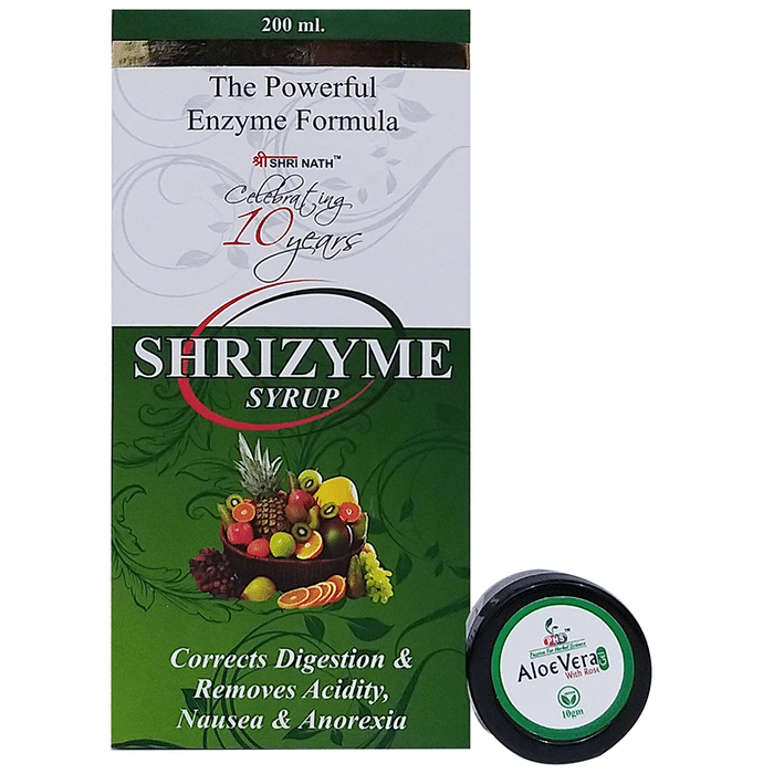 Shri Nath Shrizyme Syrup with Aloe Vera Gel 10gm free