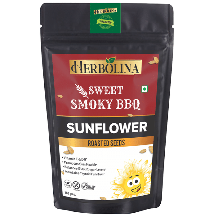 Herbolina Sunflower Roasted Seeds (150gm Each) Sweet Smoky BBQ