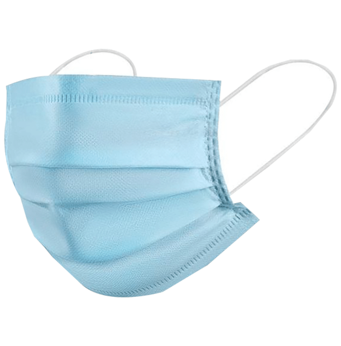 Medi Karma 3Ply Face Mask Free Size Medical Blue