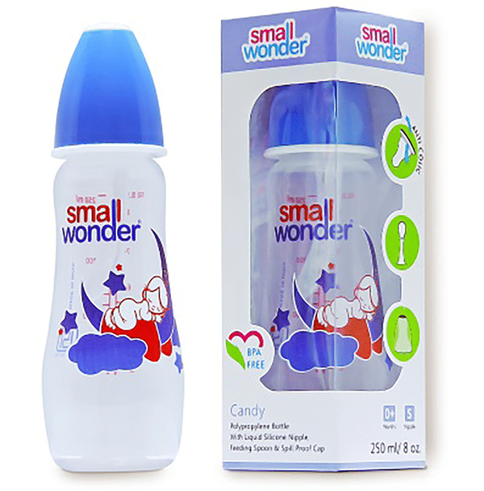 Small Wonder Candy Baby Feeding Bottle Medium Blue