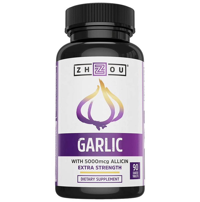 Zhzou Extra Strength Garlic With 5000mcg Allicin Coated Tablet
