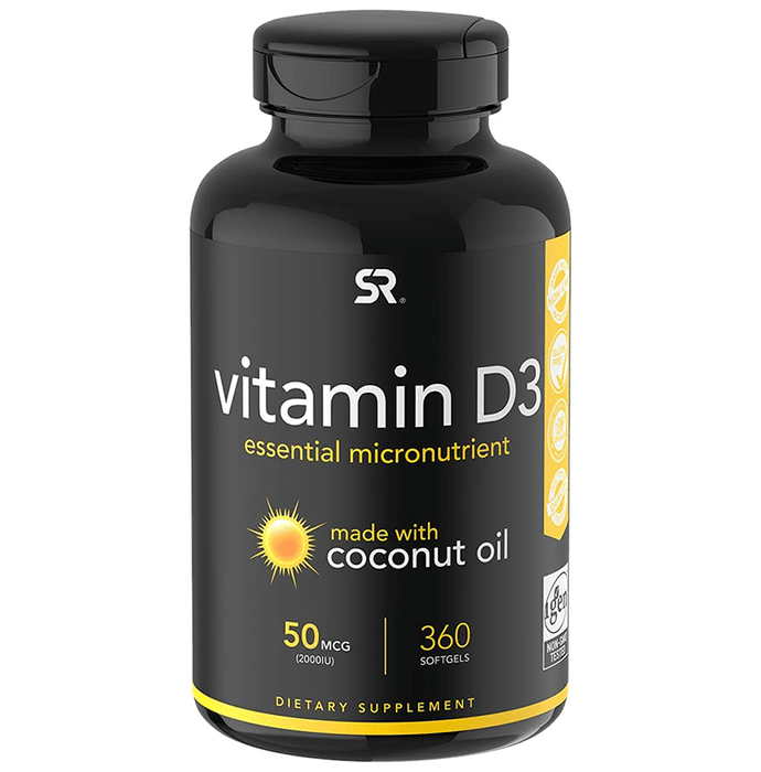 Sports Research Vitamin D3 with Coconut Oil 50mcg