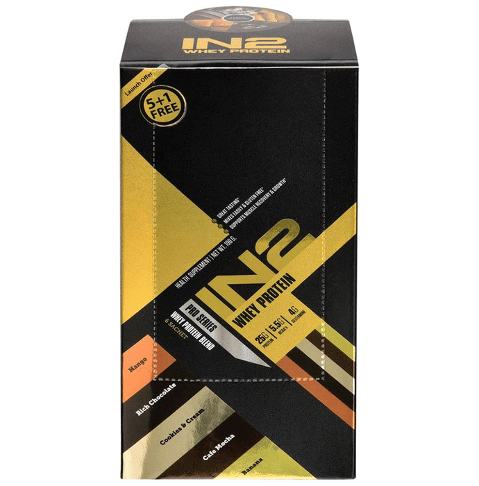 IN2 Whey Protein Sachets (5+1 Free) Multi Flavours