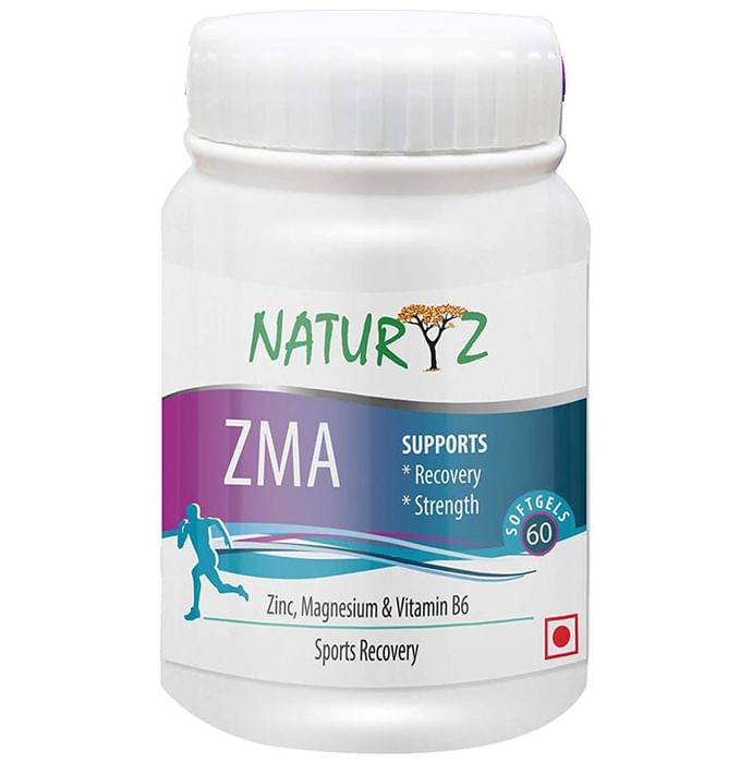 Naturyz ZMA Zinc, Magnesium & Vitamin B6 Sports Recovery Softgels