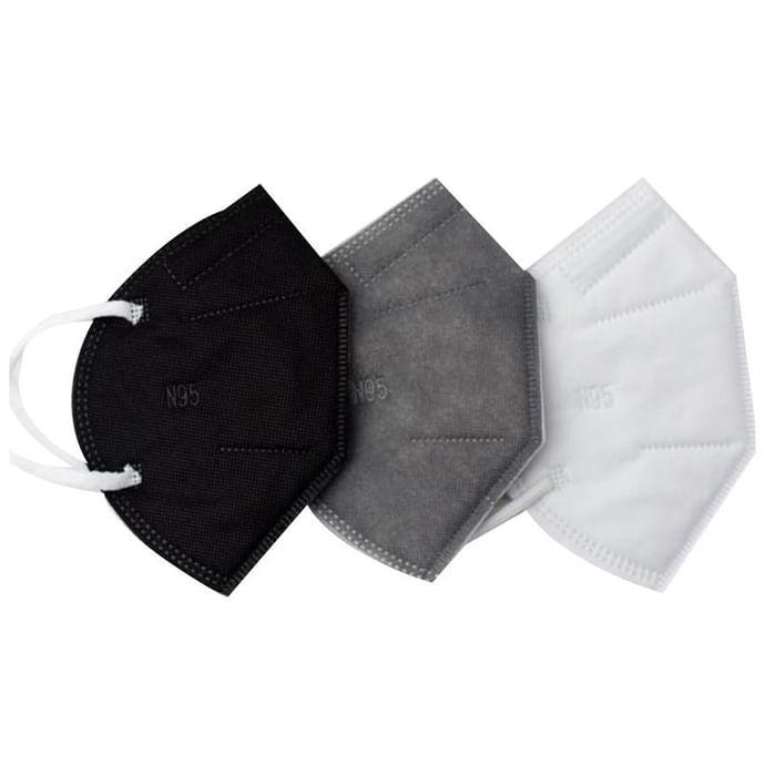 Ekana 5 Layer Filtration N95 Mask White, Black, Grey