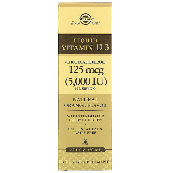 Solgar Liquid Vitamin D3 125mcg 5000IU Natural Orange