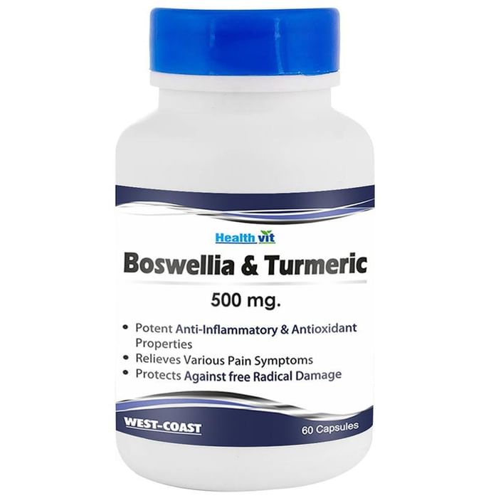 HealthVit Boswellia Turmeric 500mg Capsule