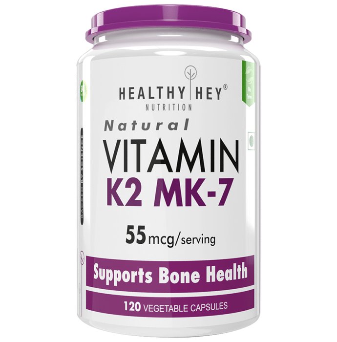 HealthyHey Vitamin K2 MK 7 55mcg Vegetable Capsules