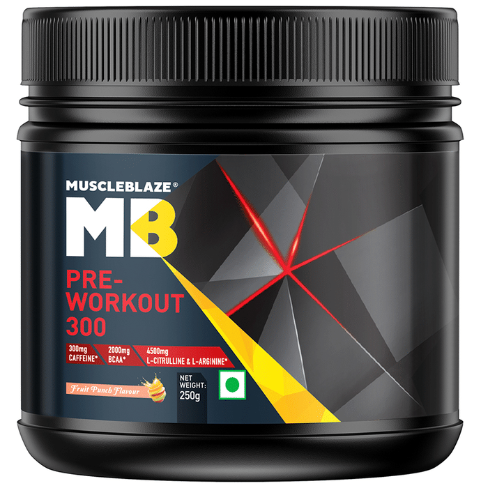 MuscleBlaze Pre-Workout 300 Fruit Punch Powder