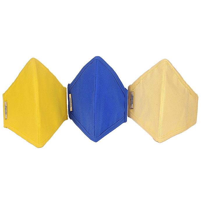 Advind Healthcare Smog Guard N95 Kids Mask without Valve XS 3-5 Years Yellow, Blue & Beige