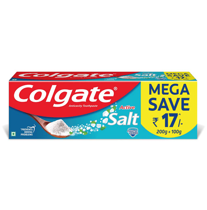Colgate Active Salt Anticavity Toothpaste (200gm + 100gm)