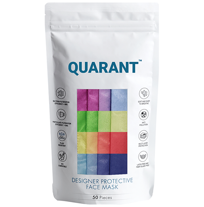 Quarant 4 Ply Designer Protective Face Mask Mask Ombre Series Multicolor