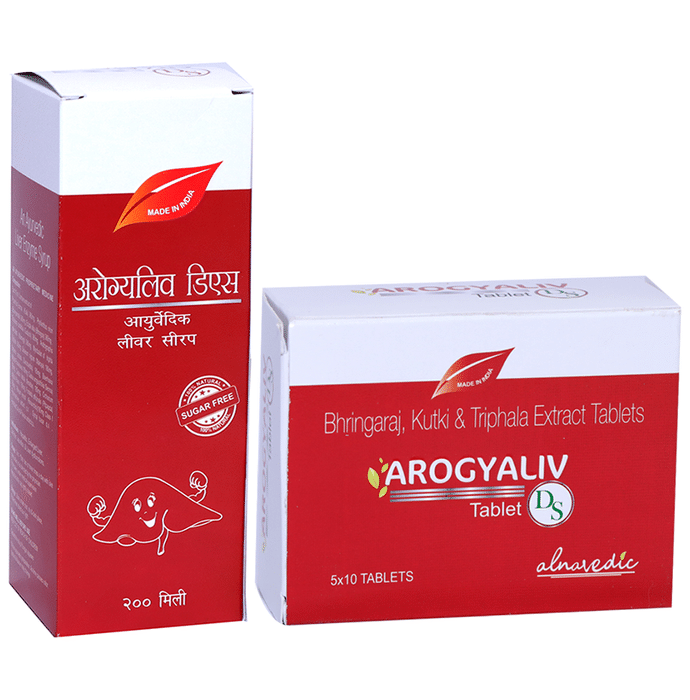 Alnavedic Combo Pack of Arogyliv DS Syrup 200ml and Arogyaliv DS 50 Tablets
