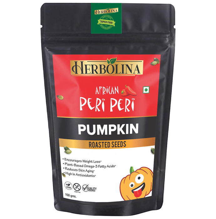 Herbolina Pumpkin Roasted Seeds (150gm Each) African Peri Peri